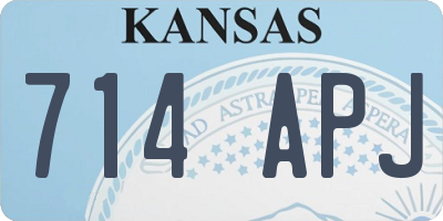 KS license plate 714APJ
