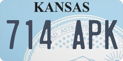 KS license plate 714APK