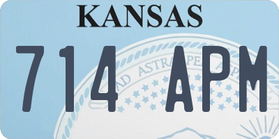KS license plate 714APM