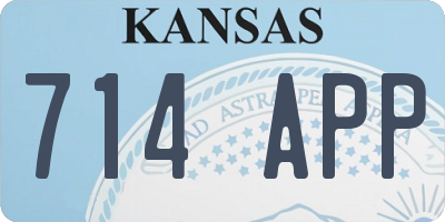 KS license plate 714APP