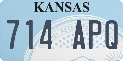 KS license plate 714APQ