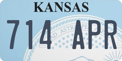 KS license plate 714APR