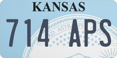 KS license plate 714APS
