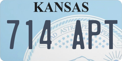 KS license plate 714APT