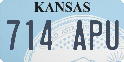 KS license plate 714APU
