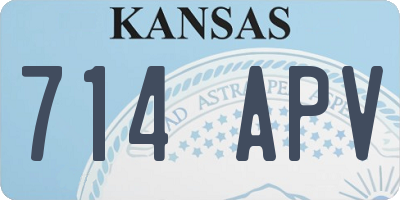 KS license plate 714APV