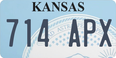 KS license plate 714APX