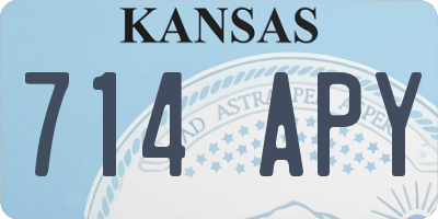 KS license plate 714APY