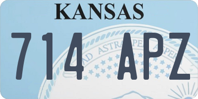 KS license plate 714APZ