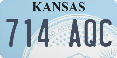 KS license plate 714AQC