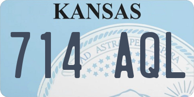 KS license plate 714AQL