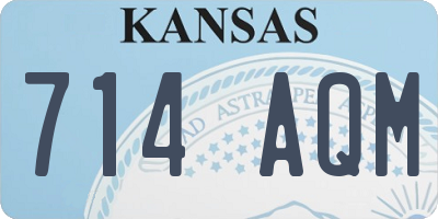 KS license plate 714AQM