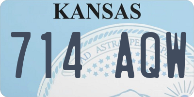 KS license plate 714AQW