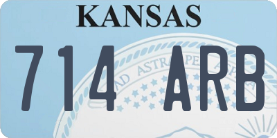 KS license plate 714ARB