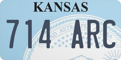 KS license plate 714ARC