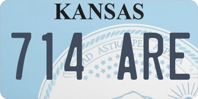KS license plate 714ARE