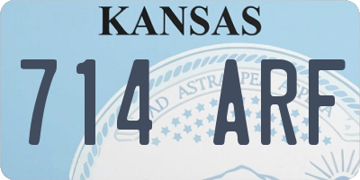 KS license plate 714ARF