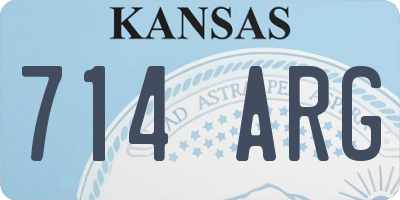 KS license plate 714ARG