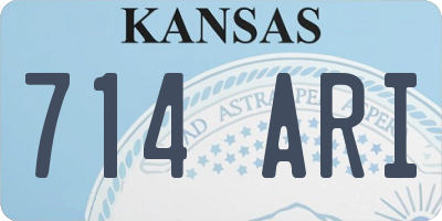KS license plate 714ARI