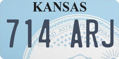 KS license plate 714ARJ