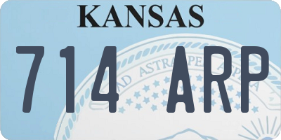 KS license plate 714ARP
