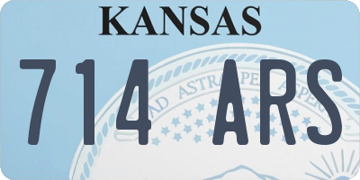 KS license plate 714ARS