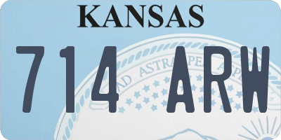 KS license plate 714ARW