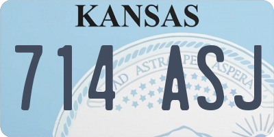 KS license plate 714ASJ