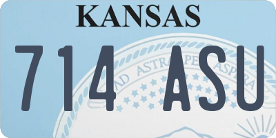KS license plate 714ASU