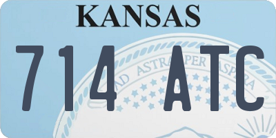 KS license plate 714ATC