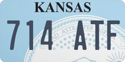 KS license plate 714ATF