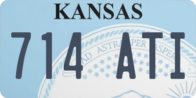 KS license plate 714ATI