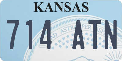 KS license plate 714ATN