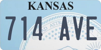 KS license plate 714AVE