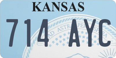 KS license plate 714AYC