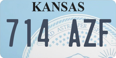 KS license plate 714AZF