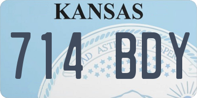 KS license plate 714BDY