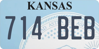KS license plate 714BEB