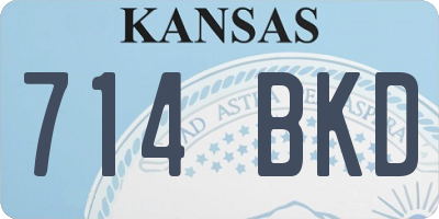 KS license plate 714BKD