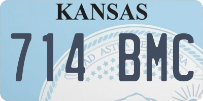 KS license plate 714BMC