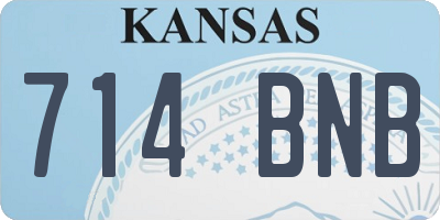 KS license plate 714BNB