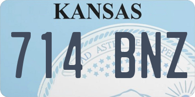 KS license plate 714BNZ