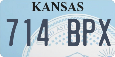 KS license plate 714BPX