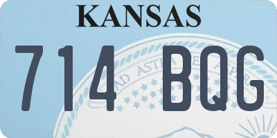 KS license plate 714BQG