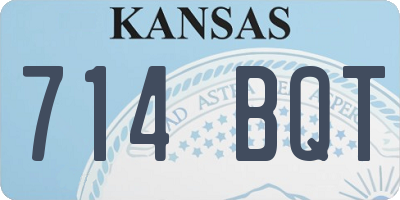 KS license plate 714BQT