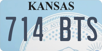 KS license plate 714BTS
