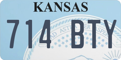 KS license plate 714BTY