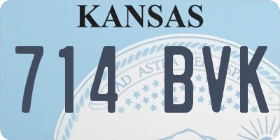 KS license plate 714BVK
