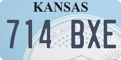KS license plate 714BXE