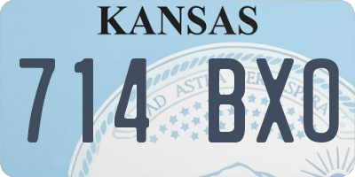 KS license plate 714BXO
